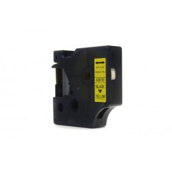 Taśma JetWorld Zamiennik Dymo D1 Czarny na Żółtym 6mm x 7m LM100, LM100+, LM200, LM300, LM400, LM420P, LM350, LM350D, LM360D, LM