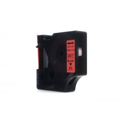 Taśma JetWorld Zamiennik Dymo D1 Czarny na Czerwonym 12mm x 7m LM100, LM100+, LM200, LM300, LM400, LM420P, LM350, LM350D, LM360D