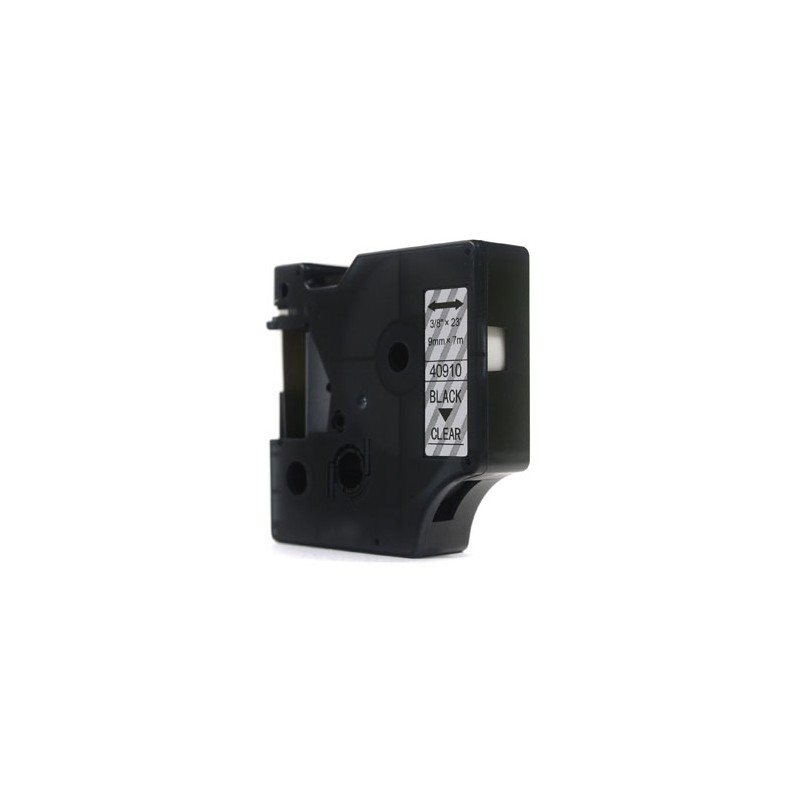 Taśma JetWorld Zamiennik Dymo D1 Czarny na Przezroczystym 9mm x 7m  LM100, LM100Plus, LM100Series, LM120P, LM280, LM300, LM350, 