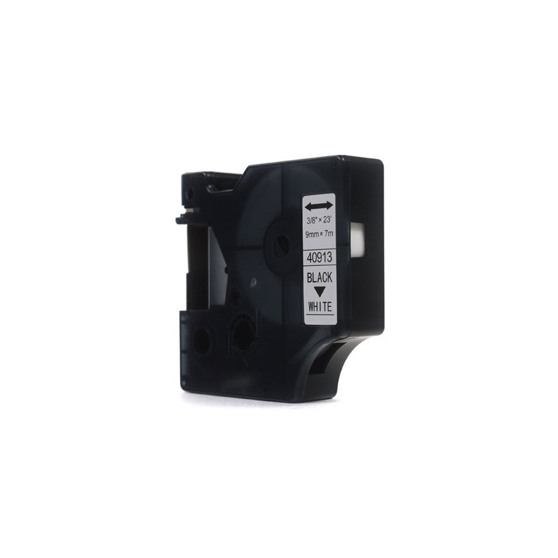 Taśma JetWorld Zamiennik Dymo D1 Czarny na Białym 9mm x 7m  LM100, LM100Plus, LM100Series, LM120P, LM280, LM300, LM350, LM350D, 