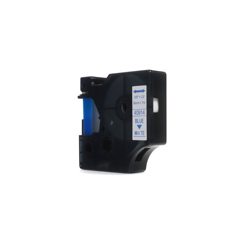 Taśma JetWorld Zamiennik Dymo D1 Niebieski na Białym 9mm x 7m  LM100, LM100Plus, LM100Series, LM120P, LM280, LM300, LM350, LM350