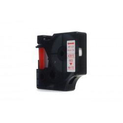 Taśma JetWorld Zamiennik Dymo D1 Czerwony na Białym 9mm x 7m  LM100, LM100Plus, LM100Series, LM120P, LM280, LM300, LM350, LM350D