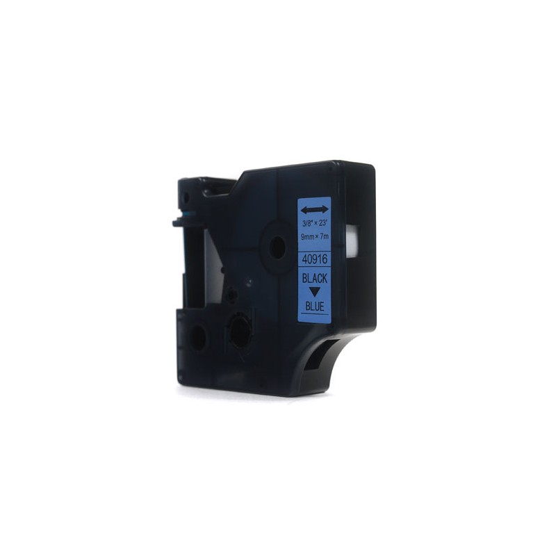 Taśma JetWorld Zamiennik Dymo D1 Czarny na Niebieskim 9mm x 7m  LM100 , LM120, LM150, LM160, LM200, LM210, LM210D, LM220, LM260,