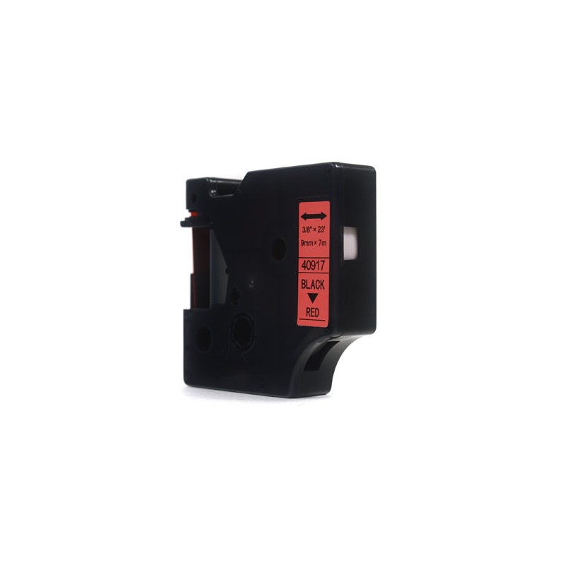 Taśma JetWorld Zamiennik Dymo D1 Czarny na Czerwonym 9mm x 7m  LM100 , LM120, LM150, LM160, LM200, LM210, LM210D, LM220, LM260, 