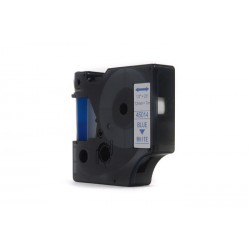 Taśma JetWorld Zamiennik Dymo D1 Niebieski na Białym 12mm x 7m LM100, LM100+, LM200, LM300, LM400, LM420P, LM350, LM350D, LM360D