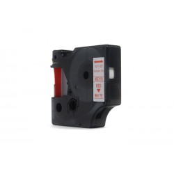 Taśma JetWorld Zamiennik Dymo D1 Czerwony na Białym 12mm x 7m LM100, LM100+, LM200, LM300, LM400, LM420P, LM350, LM350D, LM360D,