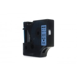 Taśma JetWorld Zamiennik Dymo D1 Czarny na Niebieskim 12mm x 7m LM100, LM100+, LM200, LM300, LM400, LM420P, LM350, LM350D, LM360