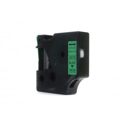 Taśma JetWorld Zamiennik Dymo D1 Czarny na Zielonym 12mm x 7m LM100, LM100+, LM200, LM300, LM400, LM420P, LM350, LM350D, LM360D,