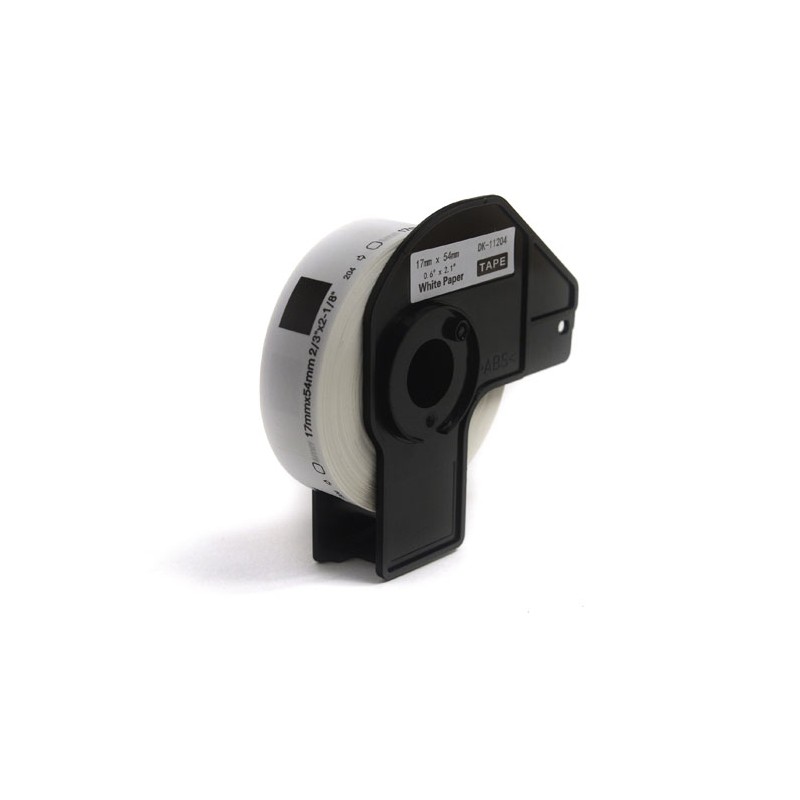 Etykiety JetWorld Zamiennik Brother DK Czarny na Białym 17mm*54mm*400 szt.  DK11204, DK-11204, DK11.204