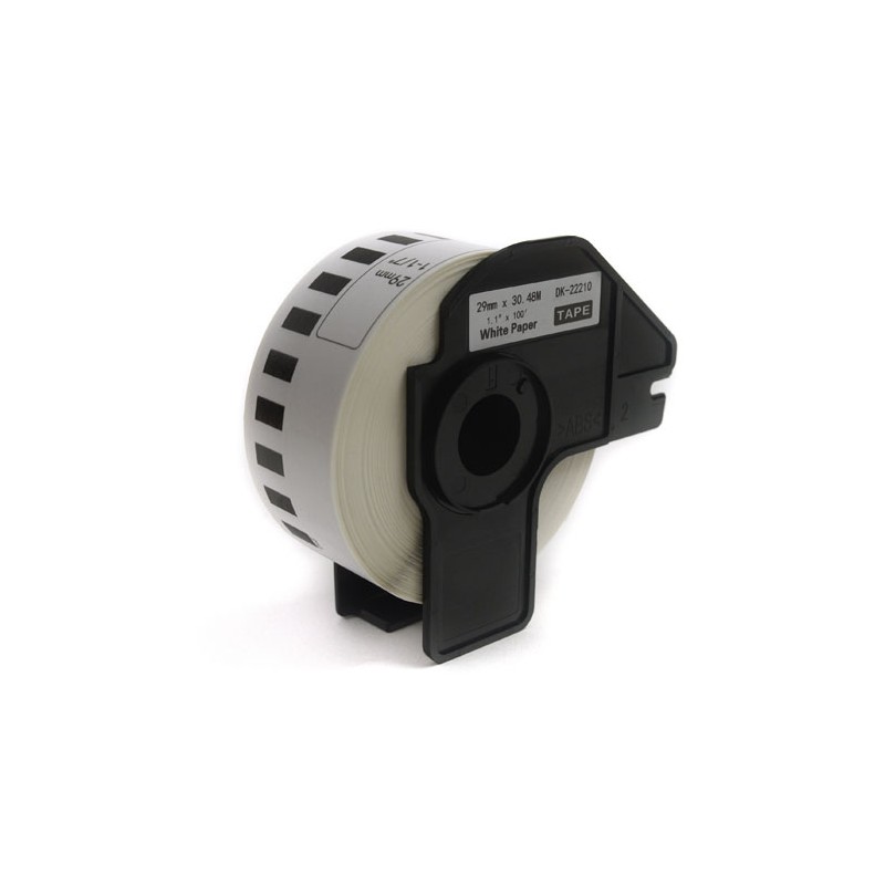 Etykiety JetWorld Zamiennik Brother DK Czarny na Białym 29mm*30.48m  DK22210, DK-22210, DK22.210