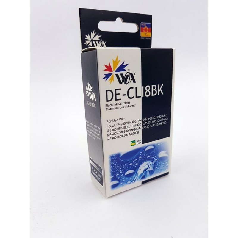 Tusz Wox Black Canon CLI 8BK z chipem zamiennik CLI8BK