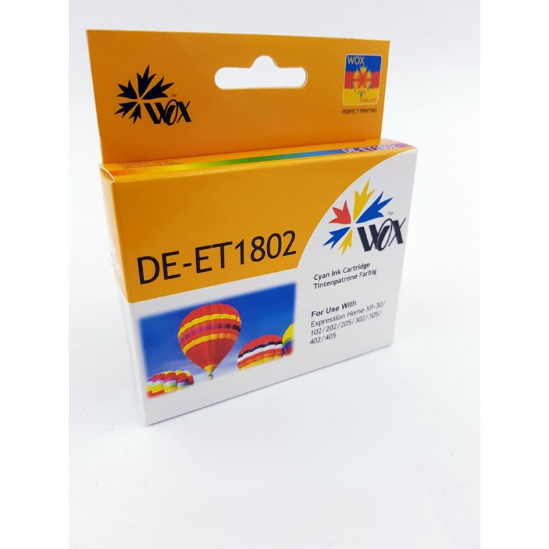 Tusz Wox Cyan EPSON T1802 zamiennik C13T18024010