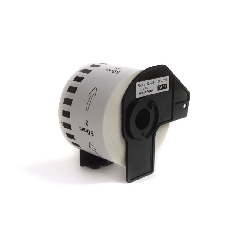Etykiety JetWorld Zamiennik Brother DK Czarny na Białym 50mm*30.48m  DK22223, DK-22223, DK22.223